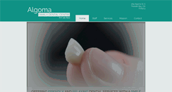 Desktop Screenshot of algomafamilydentalcentre.com